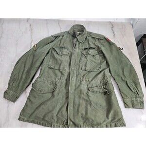 Vintage 1957 Field Jacket Long Medium Authentic Field US Army Jacket